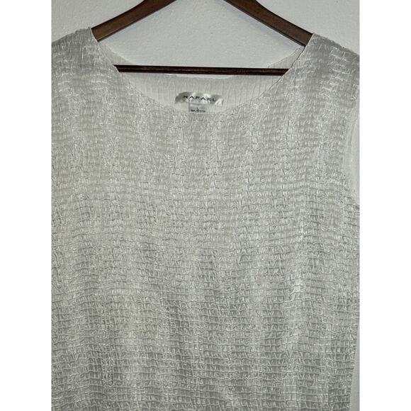 Rafael Women's White Stretchy Sleeveless Top Size L - Picture 2 of 5